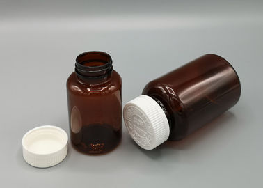 Garrafas para fármacos, garrafas plásticas do animal de estimação de Brown da medicina 250ml com tampas