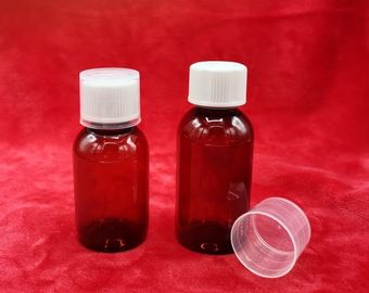 Garrafas farmacêuticas do ANIMAL DE ESTIMAÇÃO do tampão de parafuso, garrafa plástica da altura de 69mm para a medicina