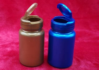 Garrafas de comprimido coloridas conjunto completo, aleta - recipientes plásticos da cápsula do tampão superior fáceis abrir/próximo