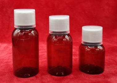 garrafas da medicina do ANIMAL DE ESTIMAÇÃO da altura de 108mm com prova de alumínio da luz da cor de Brown do forro